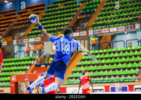 Das 2023. Spiel des afrikanischen Handballverbands der Männer zwischen Al Ahly und JSK, Kinshasa in Kairo, Ägypten. Stockfoto