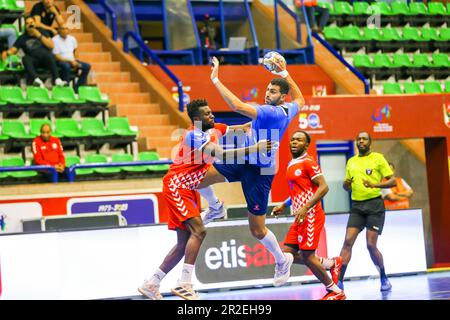 Das 2023. Spiel des afrikanischen Handballverbands der Männer zwischen Al Ahly und JSK, Kinshasa in Kairo, Ägypten. Stockfoto