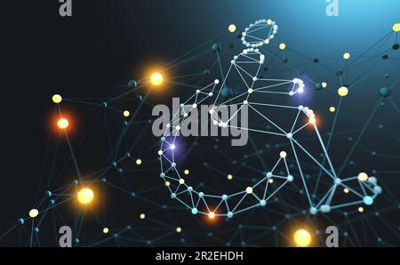 Konzept für barrierefreie Webinhalte mit Rollstuhlsymbol und Symbol. Technik für Behinderte. Technik für Behinderte. Netz- und Digitalgeschäft. Stockfoto