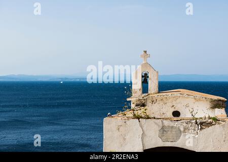 Verfallene Kapelle, Bonifacio, Corse-du-Sud, Korsika, Frankreich Stockfoto