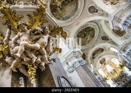 Pfarrkirche St. Mang, Füssen, Ostallgäu, Allgäu, Bayern, Deutschland Stockfoto