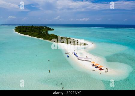 Barbecue-Insel, Bodumohora, Felidhu-Atoll, Indischer Ozean, Malediven Stockfoto