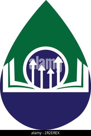 Logodesign für Finanzbücher. Logo für Unternehmenswachstum im Bildungsbereich Stock Vektor