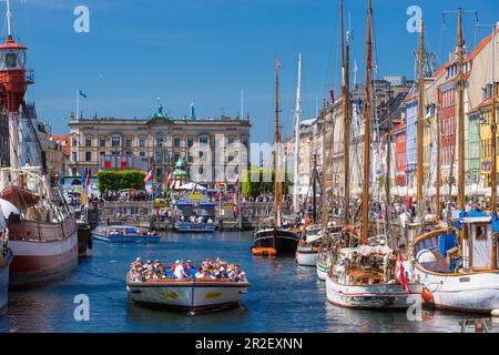 Nyhavn (Neuer Hafen), Hafenviertel, Kanal- und Unterhaltungsviertel aus dem 17. Jahrhundert in Kopenhagen, Neuseeland, Dänemark Stockfoto