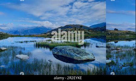 Lac Guichard, Col de la Croix de Fer, Rhone-Alpes, Savoy, Frankreich Stockfoto