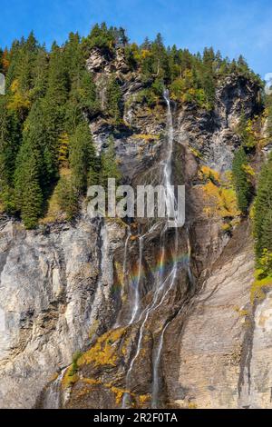 Wasserfall im Rosenlauital, Berner Oberland, Kanton Bern, Schweiz Stockfoto