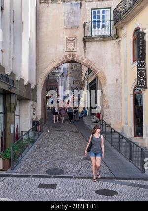 Arco de Almedina in Coimbra, Portugal Stockfoto