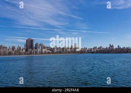 Blick auf Manhattan vom Central Park, New York City, USA Stockfoto