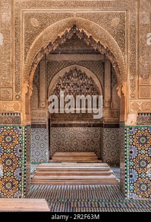 Die Saadier-Gräber in Marrakesch, Marokko Stockfoto