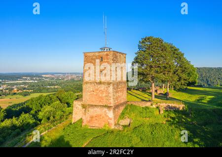 Siersberg Castle, Rehlingen-Siersburg, Saarland, Deutschland aus der Vogelperspektive Stockfoto