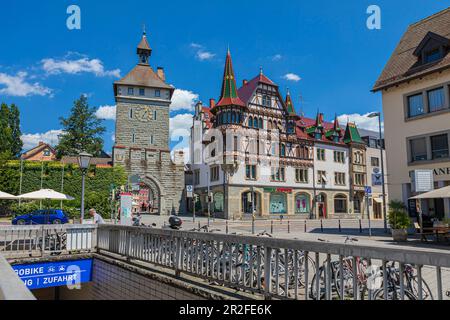 Schnetztor und Bodanstraße in Konstanz Stockfoto