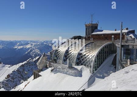 Wetterstation, Zugspitze, Garmisch-Partenkirchen, Werdenfelser Land, Oberbayern, Bayern, Deutschland Stockfoto