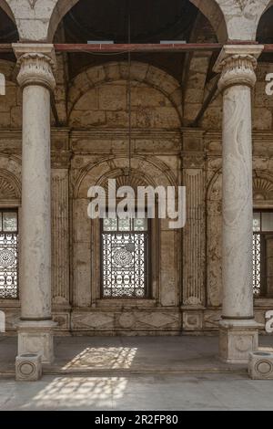 Innenhof der Großen Moschee von Muhammad Ali Pascha, die Zitadelle, Kairo Stockfoto