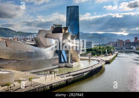 Guggenheim Museum am Nervion, Architekt Frank O. Gehry, Bilbao, Baskenland, Spanien Stockfoto