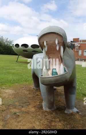 Pink Elephant Antique Mall in Livingston, Illinois Stockfoto