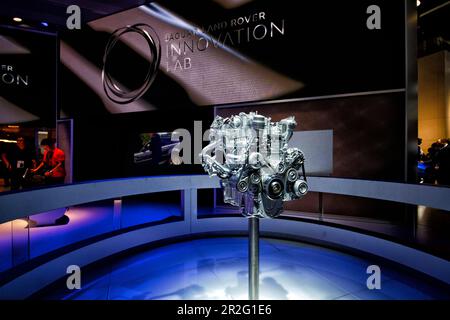 Jaguar Sportwagen-Motor, Verbrennungsmotor-Technologie, Frankfurt am Main, Hessen, Deutschland Stockfoto