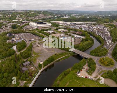 Editorial SWANSEA, UK - 14. Mai 2023: The Liberty Stadium, Heimstadion des Swansea City Football und des Rugby-Teams Ospreys. Stockfoto