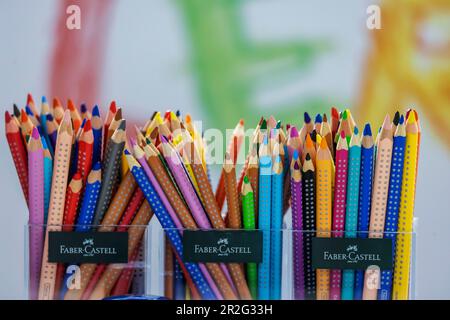 Faber Castell Buntstifte, Bleistifte, Deutschland Stockfoto