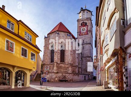 St. Martin-Kirche in Memmingen, Bayern, Deutschland Stockfoto