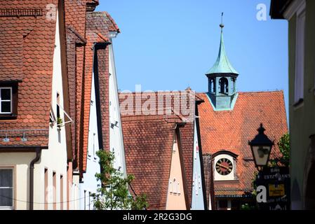 In Hersbruck, Fachwerk, alte Häuser, Gasse, Häuserzeile, Dächer, Mittelfranken, Bayern, Deutschland Stockfoto