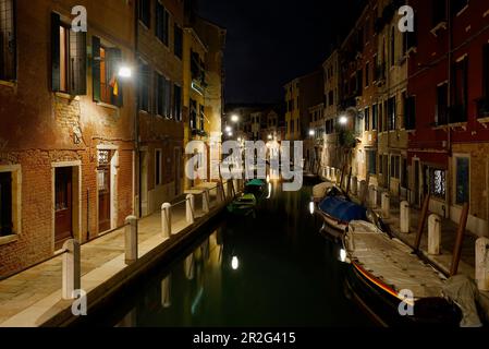 Venedig bei Nacht, Venedig, Venetien, Italien, Europa Stockfoto