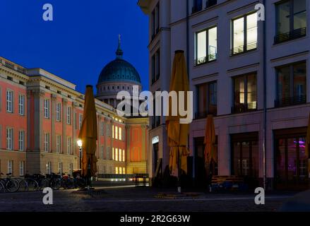 Otto Braun Platz, Stadtpalast, Nikolaikirche, Alter Markt, Potsdam, Land Brandenburg, Deutschland Stockfoto