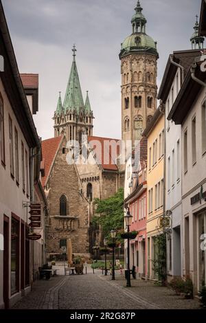 UNESCO-Weltkulturerbe „Naumburger Kathedrale“, Blick von der Altstadt auf die Kathedrale, Naumburg (Saale), Burgenlandkreis, Sachsen-Anhalt, Stockfoto