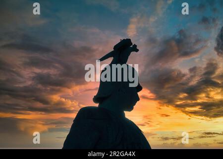 Reiterstatue von Kaiser Wilhelm II. Auf der Hohenzollernbrücke, Köln, Nordrhein-Westfalen, Deutschland, Europa Stockfoto