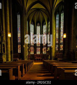 Chorzimmer in der Kirche St. Maria zur Wiese in Soest, Nordrhein-Westfalen, Deutschland Stockfoto