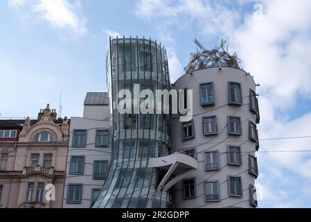 Tanzhaus, moderne Architektur, Prager Neustadt, Prag, Tschechische Republik Stockfoto