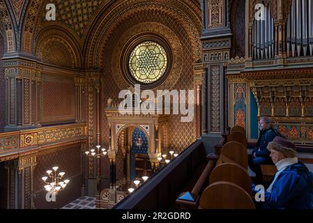 Spanische Synagoge, Jüdisches Museum, Josefstadt, Prag, Tschechische Republik Stockfoto