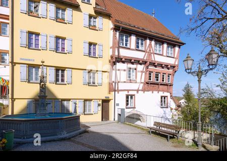 Riedlingen, Mühltörle, Lichtenstein und Schwedenbrunnen im Schwäbischen Jura, Baden-Württemberg Stockfoto