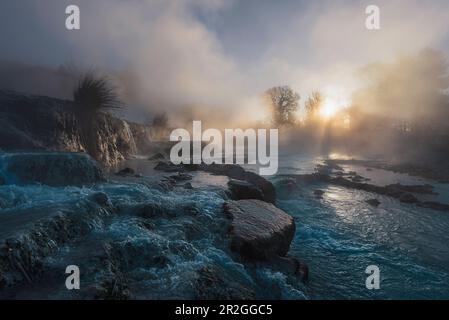 Cascate del Mulino Thermal Waters, Saturnia, Manciano, Toskana, Italien, Europa Stockfoto