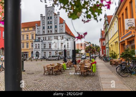 Marktplatz Greifswald, Vorpommern-Greifswald, Mecklenburg-Vorpommern, Ostdeutschland, Deutschland, Europa Stockfoto