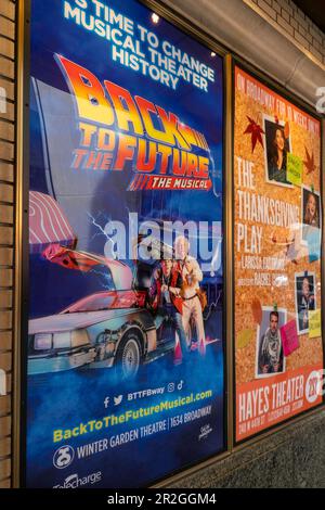 Shubert Alley Broadway Play Posters, New York City, USA 2023 Stockfoto