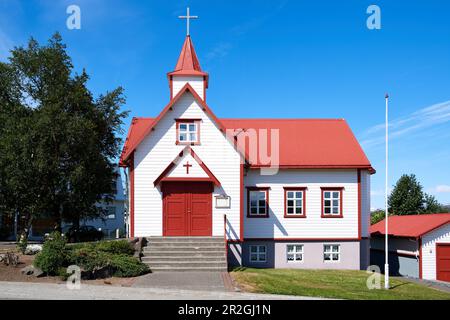 Katholische Kirche St. Peter-Kirche Péturskirkja, Hrafnagilsstræti, Akureyri, Insel Stockfoto