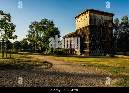 Graduierungsturm im unteren Salzwerk in Bad Kissingen, Bayern Stockfoto