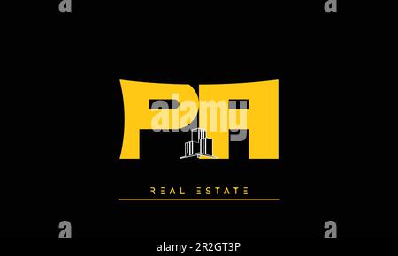 Real Estate Briefen Modern Creative Logo PA, AP Stock Vektor
