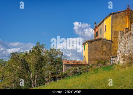 Im malerischen kleinen Dorf Castiglioncello Bandini; Cinigiano; Provinz Grosseto; Toskana; Italien Stockfoto