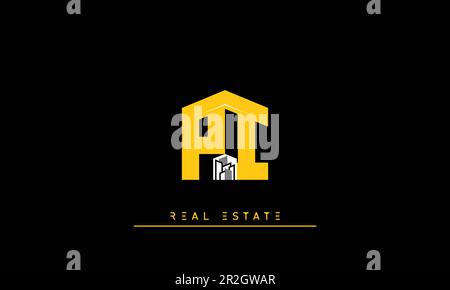 Immobilienbriefe Modern Creative Logo PI , IP Stock Vektor