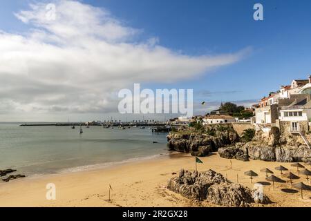 Cascais ist eine Stadt und Gemeinde im portugiesischen Stadtteil Lissabon an der portugiesischen Riviera. Stockfoto