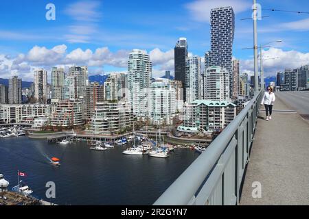 Über dem Granville Island Public Market, Vancouver, British Columbia, Kanada West Stockfoto