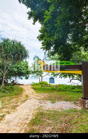 Eingangsbereich des Bako Nationalparks in Kuching, Borneo, Malaysia Stockfoto