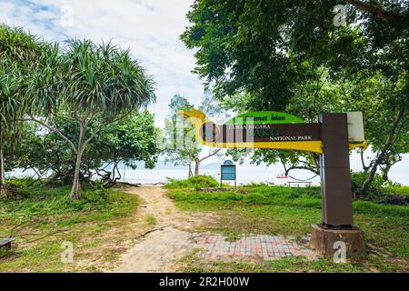 Eingangsbereich des Bako Nationalparks in Kuching, Borneo, Malaysia Stockfoto