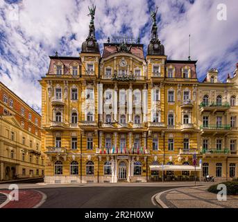 Grandhotel Pacifik im Kurviertel Mariánské Lázné, Mariánské Lázné, Tschechische Republik Stockfoto