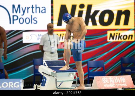 Velimir Stjepanovic (SRB) während der FINA-Weltmeisterschaft 19. in Budapest 2022, Schwimmveranstaltung am 19. Juni 2022 in Budapest, Ungarn Stockfoto