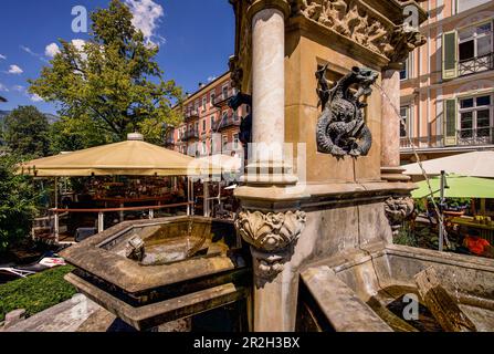 Franz-Carl-Brunnen am Schröpferplatz in Bad Ischl, Oberösterreich Stockfoto