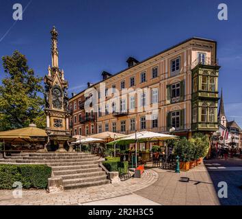 Franz-Carl-Brunnen am Schröpferplatz in Bad Ischl, Oberösterreich Stockfoto