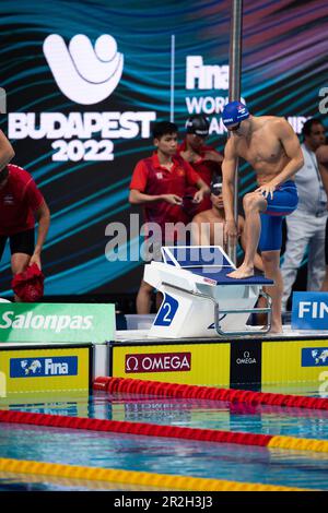 Velimir Stjepanovic (SRB) während der FINA-Weltmeisterschaft 19. in Budapest 2022, Schwimmveranstaltung am 18. Juni 2022 in Budapest, Ungarn Stockfoto