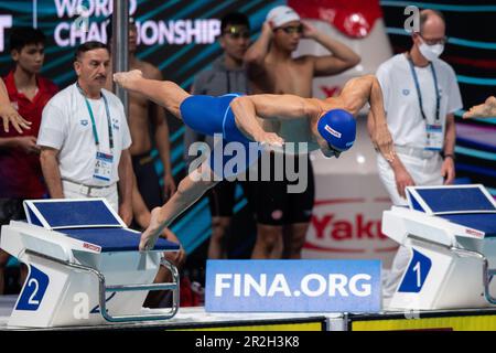 Velimir Stjepanovic (SRB) während der FINA-Weltmeisterschaft 19. in Budapest 2022, Schwimmveranstaltung am 18. Juni 2022 in Budapest, Ungarn Stockfoto